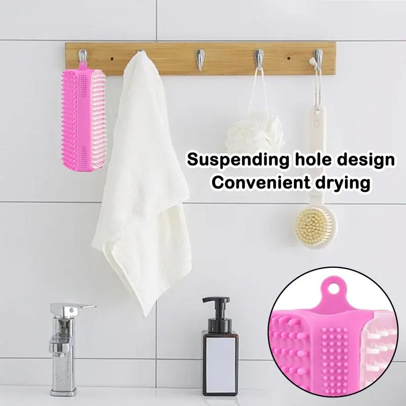 Dog Bath Brush Ergonomic Dog Bath Brush Deep Cleaning Gentle Silicone Tool For Small Medium Breeds Puppy Cat Indoor Use