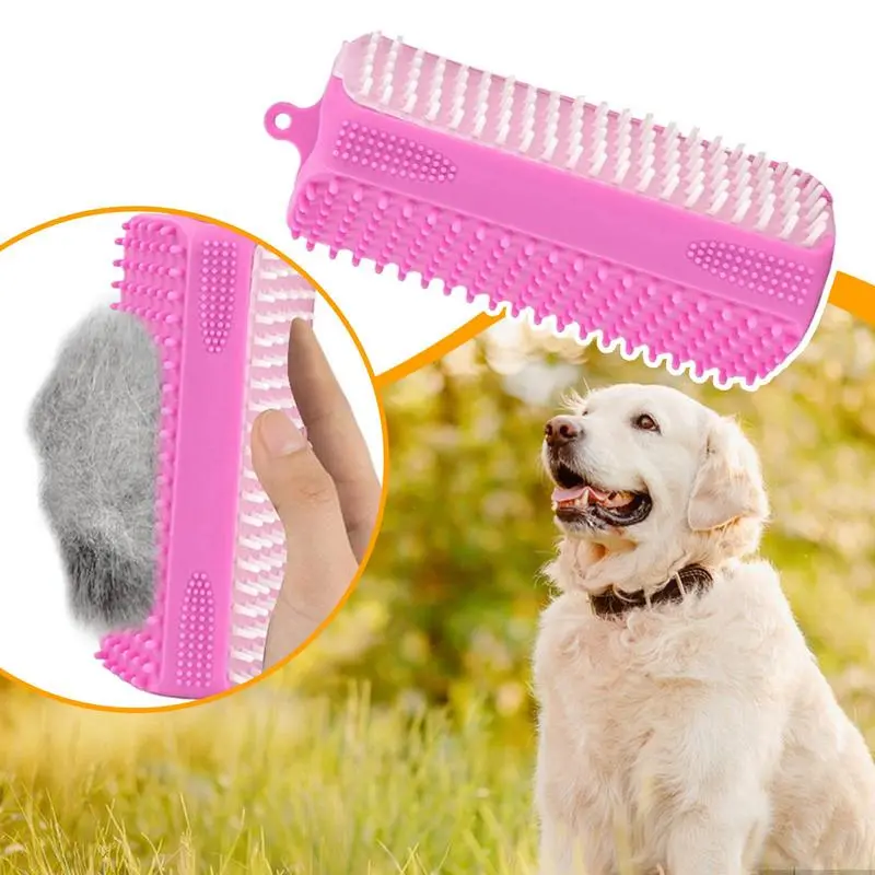 Dog Bath Brush Ergonomic Dog Bath Brush Deep Cleaning Gentle Silicone Tool For Small Medium Breeds Puppy Cat Indoor Use