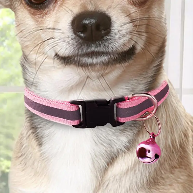 Dog Collar Adjustable Safe Collars For Cats Soft Lightweight Nylon Breakaway Reflective Necklace Accessories For Kitten Puppy