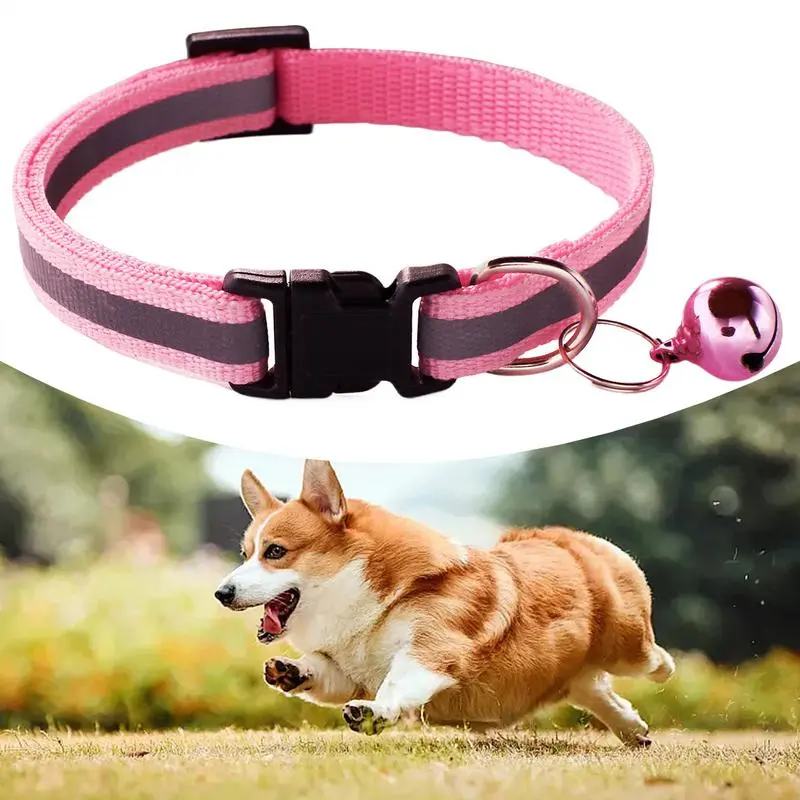 Dog Collar Adjustable Safe Collars For Cats Soft Lightweight Nylon Breakaway Reflective Necklace Accessories For Kitten Puppy