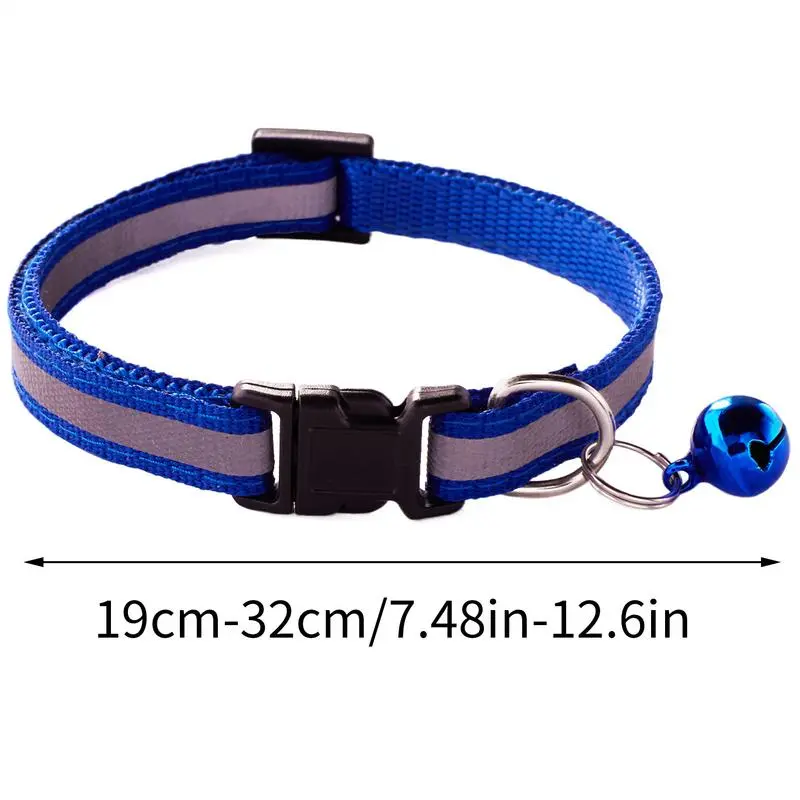 Dog Collar Adjustable Safe Collars For Cats Soft Lightweight Nylon Breakaway Reflective Necklace Accessories For Kitten Puppy