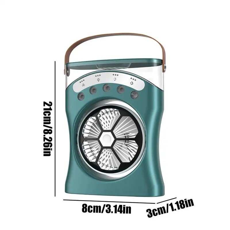Misting Desk Fan Rechargeable Desktop Fan With Mist 180-Degree Rotating Three-Speed Cooling Machine For Hot Weather Dorm Bedroom