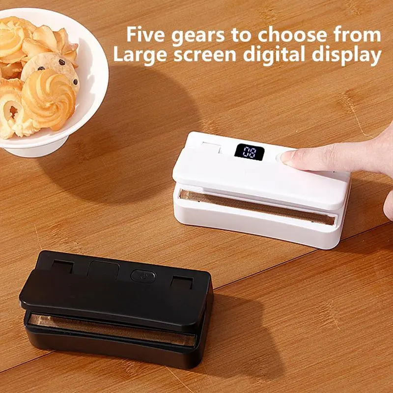Vacuum Sealing Machine Portable Sealing Machine Countdown Display 5 Modes Electric Packing Device For Freshness Storage Meal