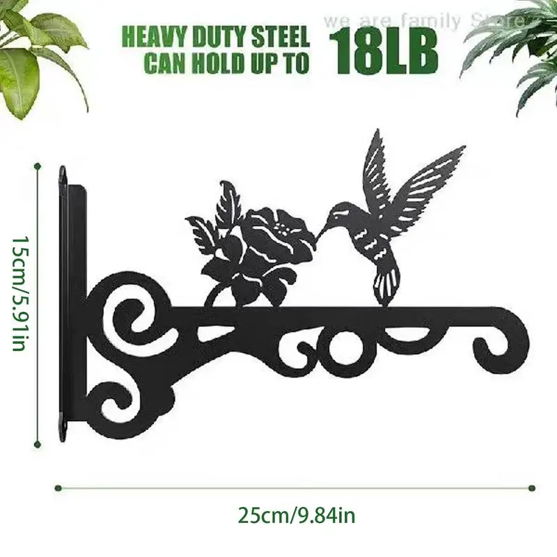 Plant Hangers Outdoor Heavy Duty Wall Mount Heavy Duty Wind Chime Hanger Shelf Brackets & Supports For Tree Railing Deck Fence