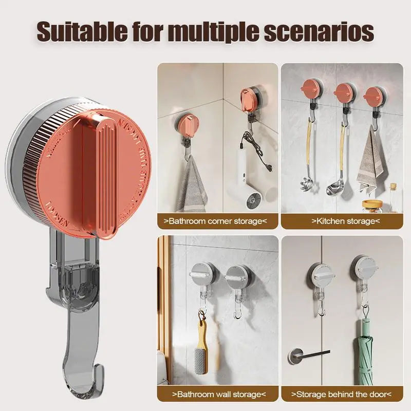 Suction Cup Shower Hooks Suction Cup Hooks For Glass Window Heavy Duty Removable Holder Wall Hangers No Damage Storage For Towel