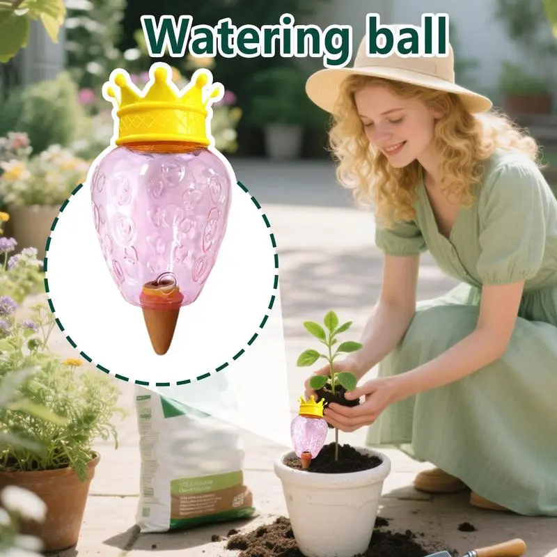 Plant Watering Globes 2X Plant Waterer Globes Automatic Slow Release Irrigation System For Houseplants Potted Flowers Succulents