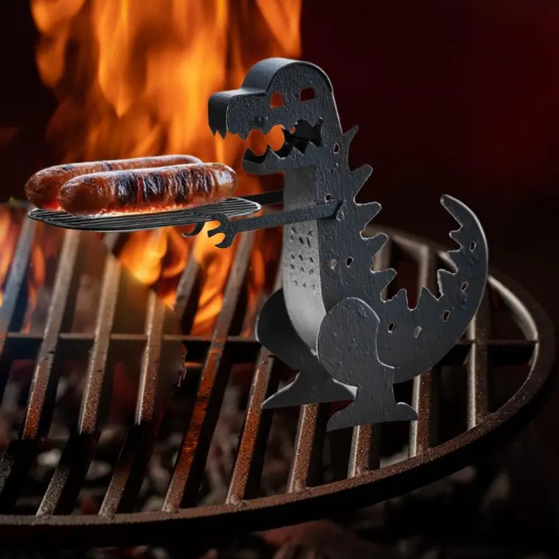 Hot Dog Roller Grill Portable Hot Dog Holder Metal Creative Funny Grill Accessories For Kitchen Events Grilling Camping Trips