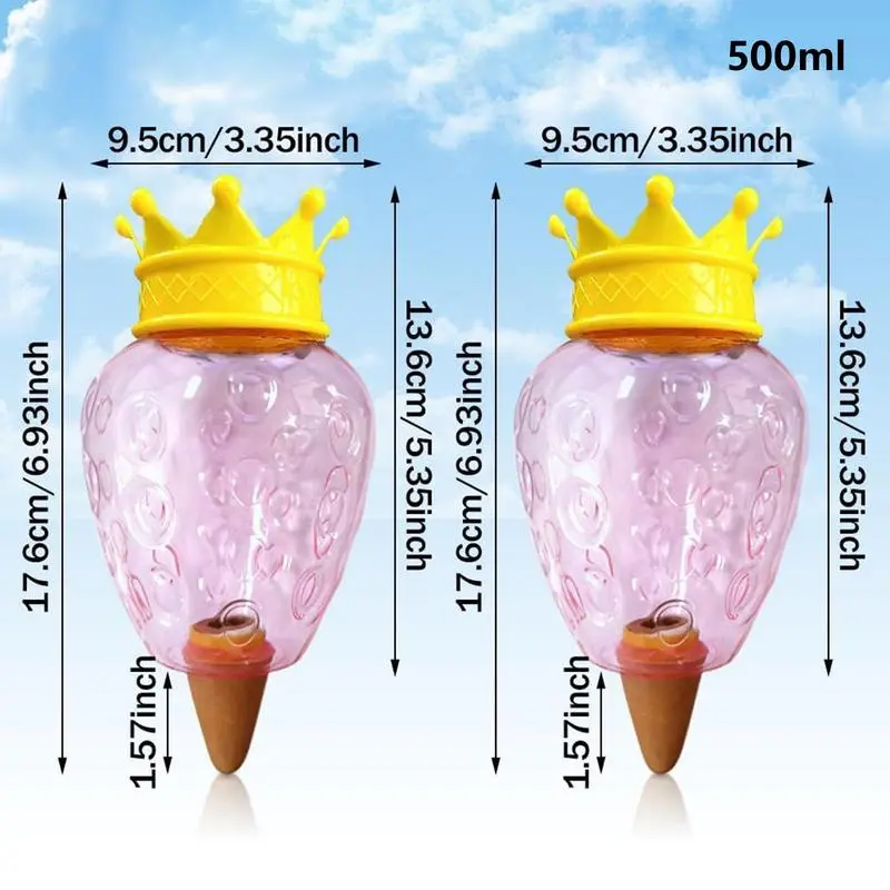 Plant Watering Globes 2X Plant Waterer Globes Automatic Slow Release Irrigation System For Houseplants Potted Flowers Succulents