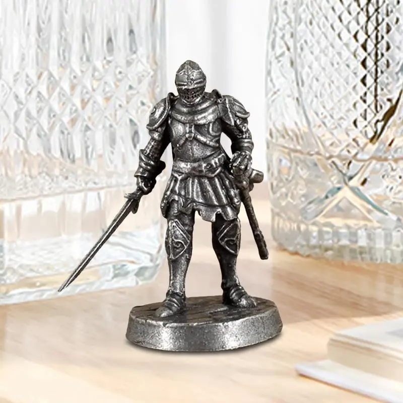 Desk Statue Warrior Craft Ornament Creative Desktop Model Toy Home Decoration For Garden Balcony Nightstand Entryway Living Room