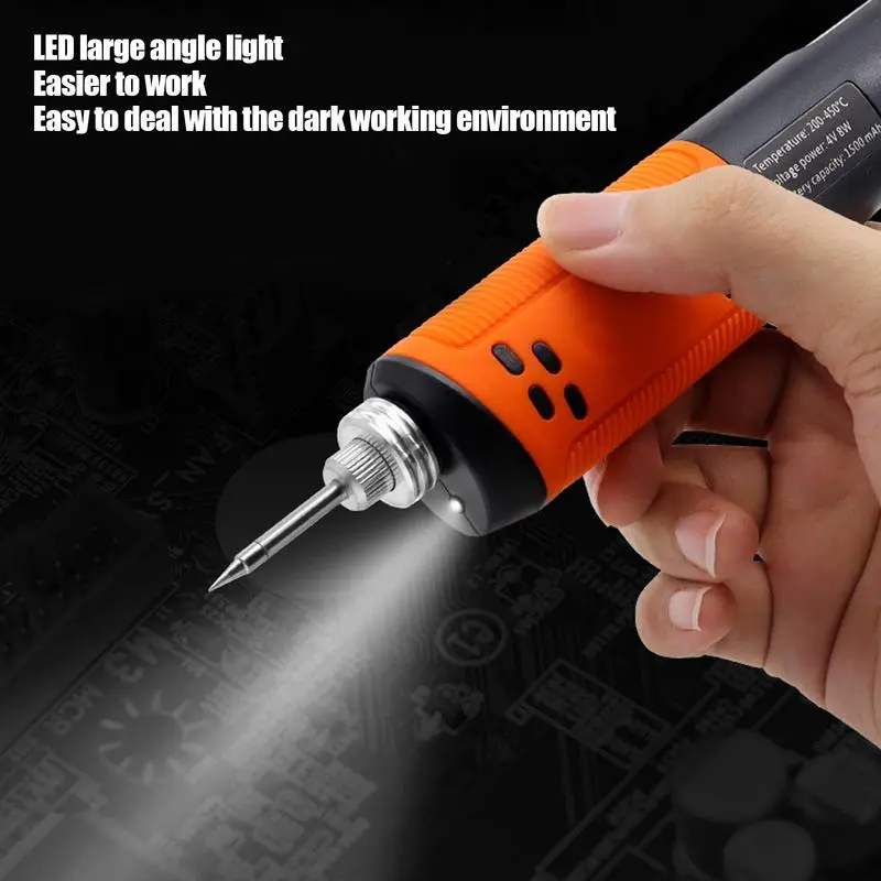 USB Soldering Iron Cordless Portable Soldering Iron Kit Precision Tip Adjustable Temperature Desoldering Tool For Home Appliance