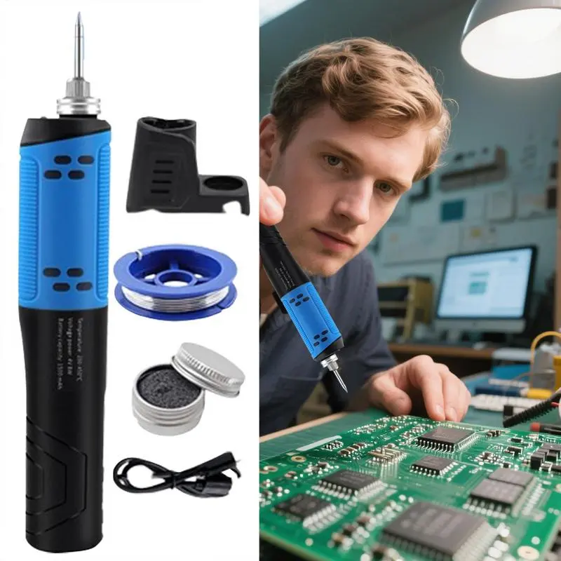 USB Soldering Iron Cordless Portable Soldering Iron Kit Precision Tip Adjustable Temperature Desoldering Tool For Home Appliance