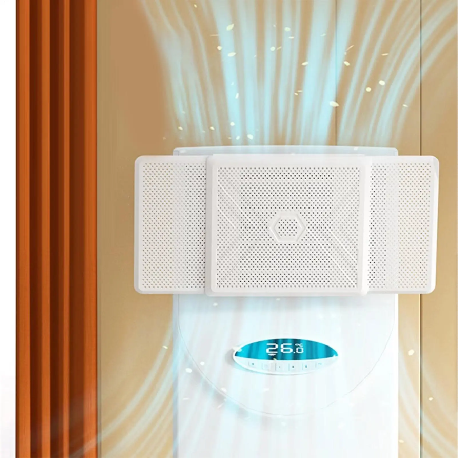 Air Vent Deflector Wall Mounted AC Deflector Retractable Air Conditioner Accessories For Workplace Bathroom Living Room