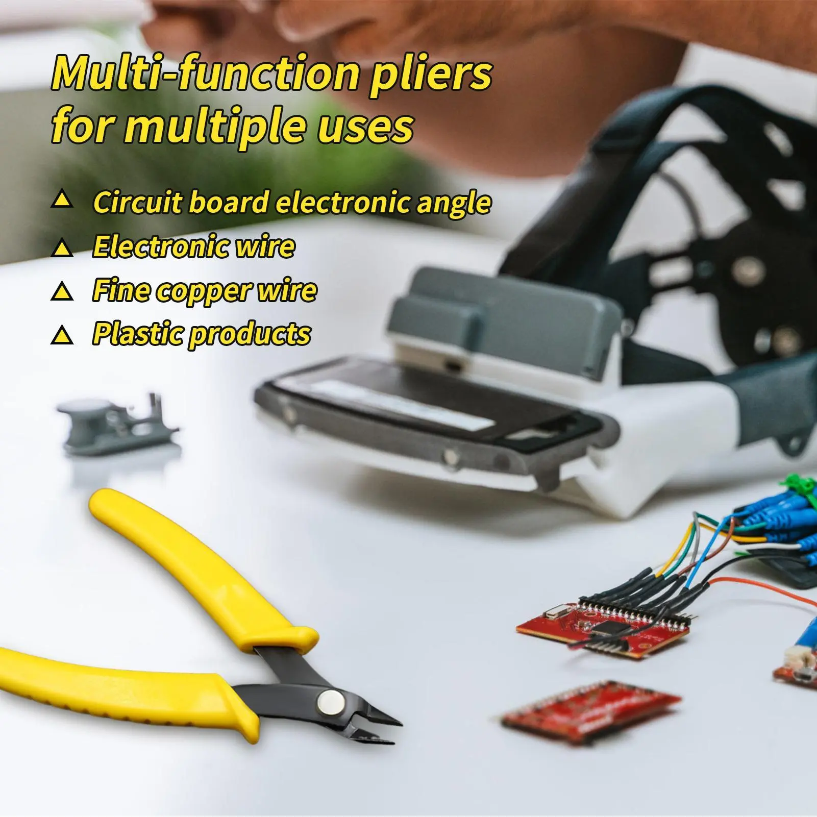 Side Cutters Precision Wire Snip Tool Heavy Duty Anti-Slip Diagonal Pliers For Electrical Work HVAC Installation Plumbing