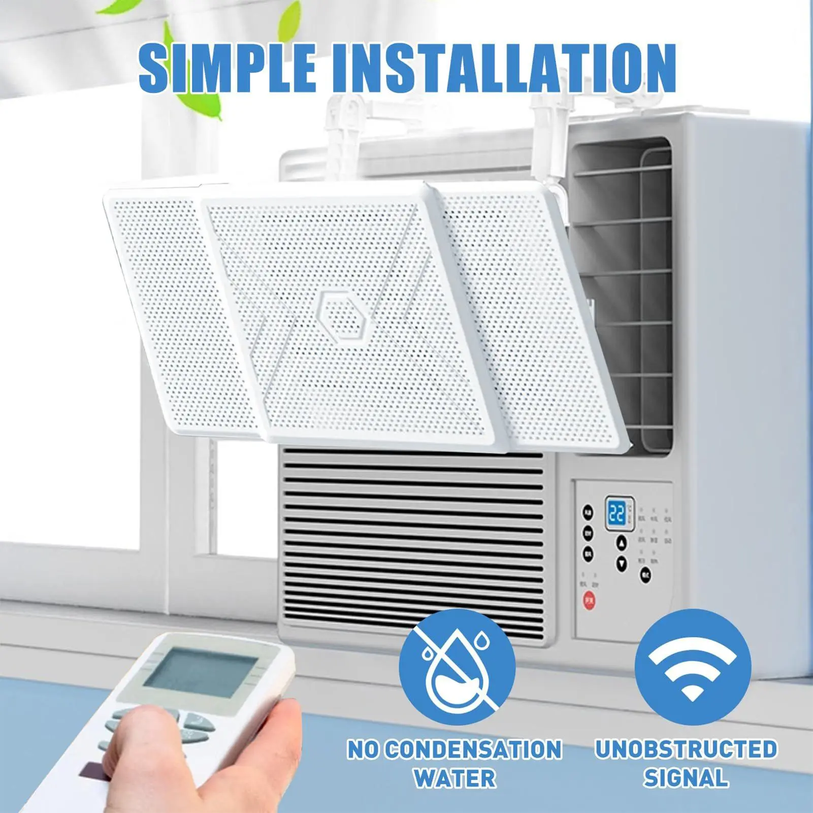 Air Vent Deflector Wall Mounted AC Deflector Retractable Air Conditioner Accessories For Workplace Bathroom Living Room