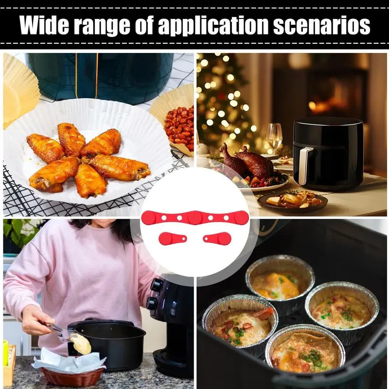 Air Fryer Magnets For Parchment Paper Air Fryer Parchment Paper Silicone Magnetic Buckle Safe Airfryer Fixing Supplies For