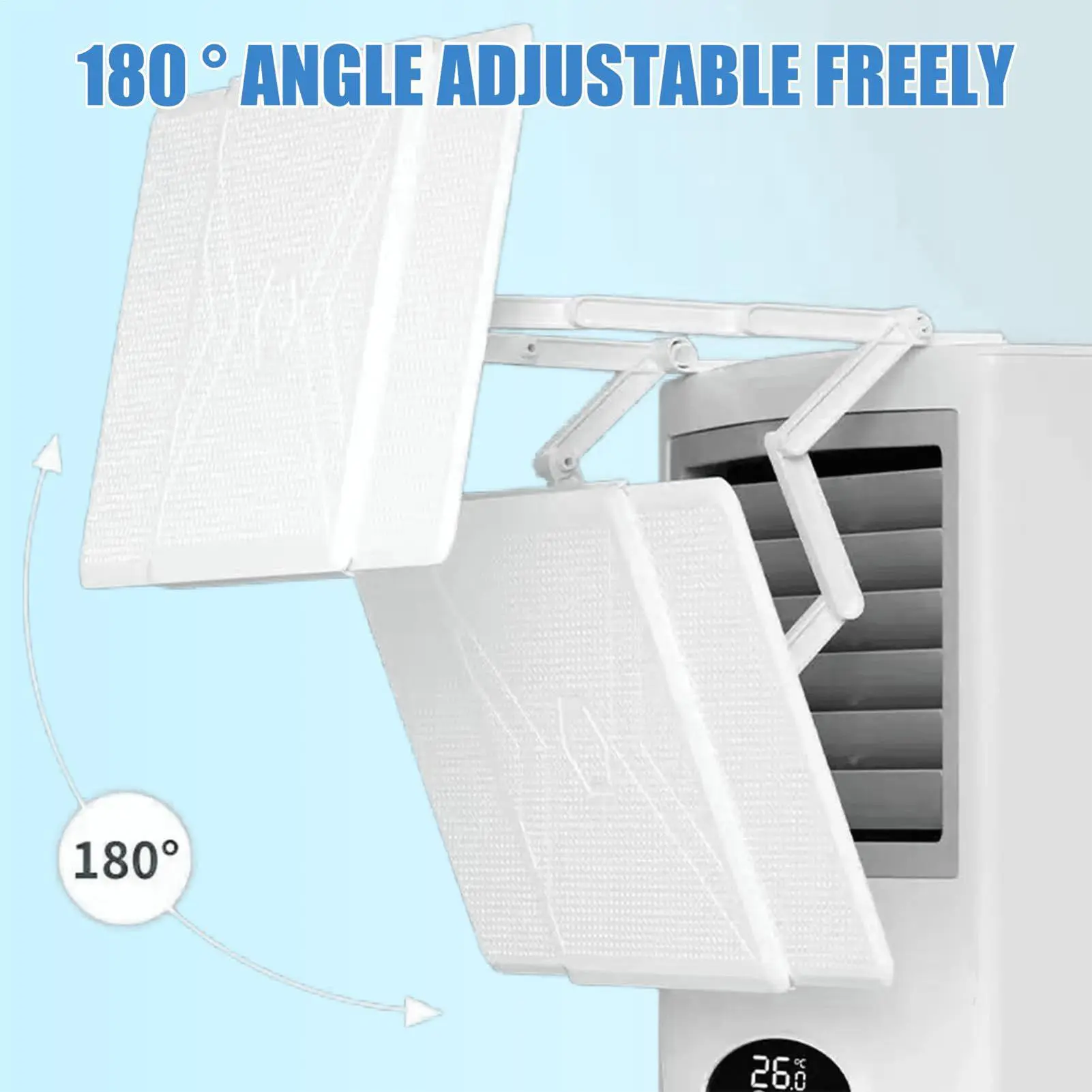 Air Vent Deflector Wall Mounted AC Deflector Retractable Air Conditioner Accessories For Workplace Bathroom Living Room