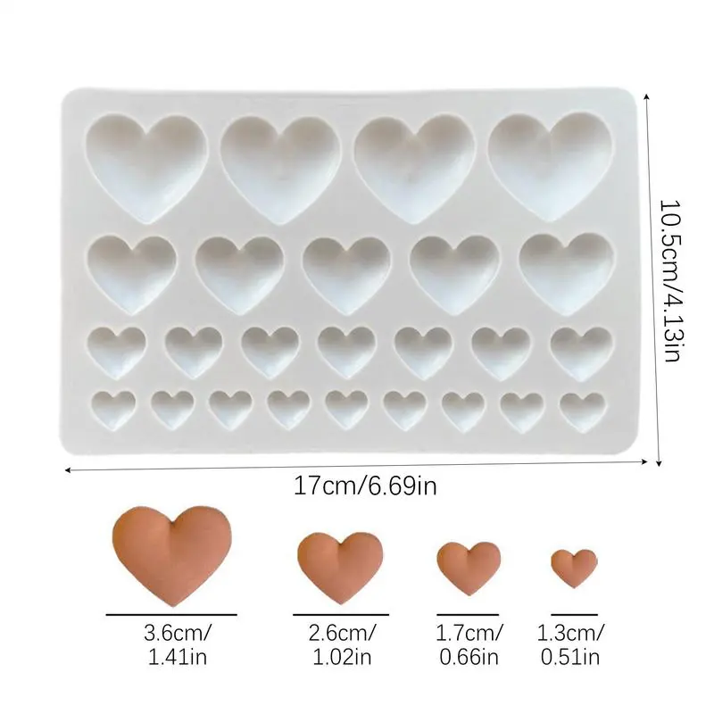 Silicone Heart Cake Mold Heart Silicone Cake Chocolate Mold Non Stick Kitchen Candy Making Supplies For Brownie Treats Dessert