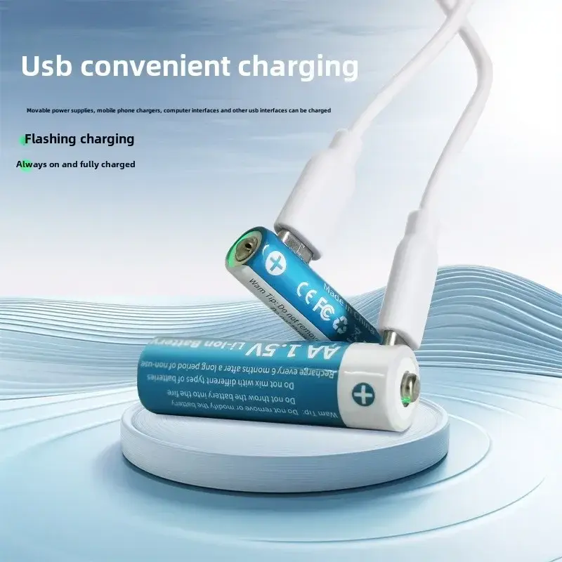AA1.5 V5 rechargeable battery mouse keyboard toy remote control AAA7 rechargeable USB lithium battery Type-C Cable