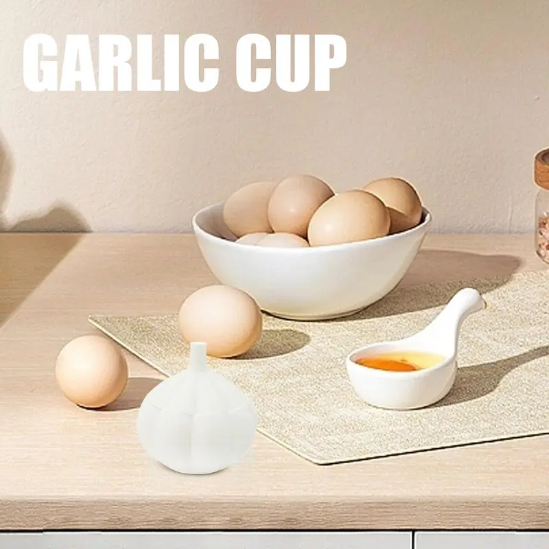 Garlic Container Garlic Keeper Counter Holder Food Prep Organizer Funny Cooking Gadget For Refrigerator Home RV Camping
