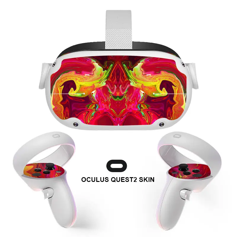 Suitable for Oculus Quest 2 sticker game console virtual helmet VR glasses handle sticker protective film cover sticker