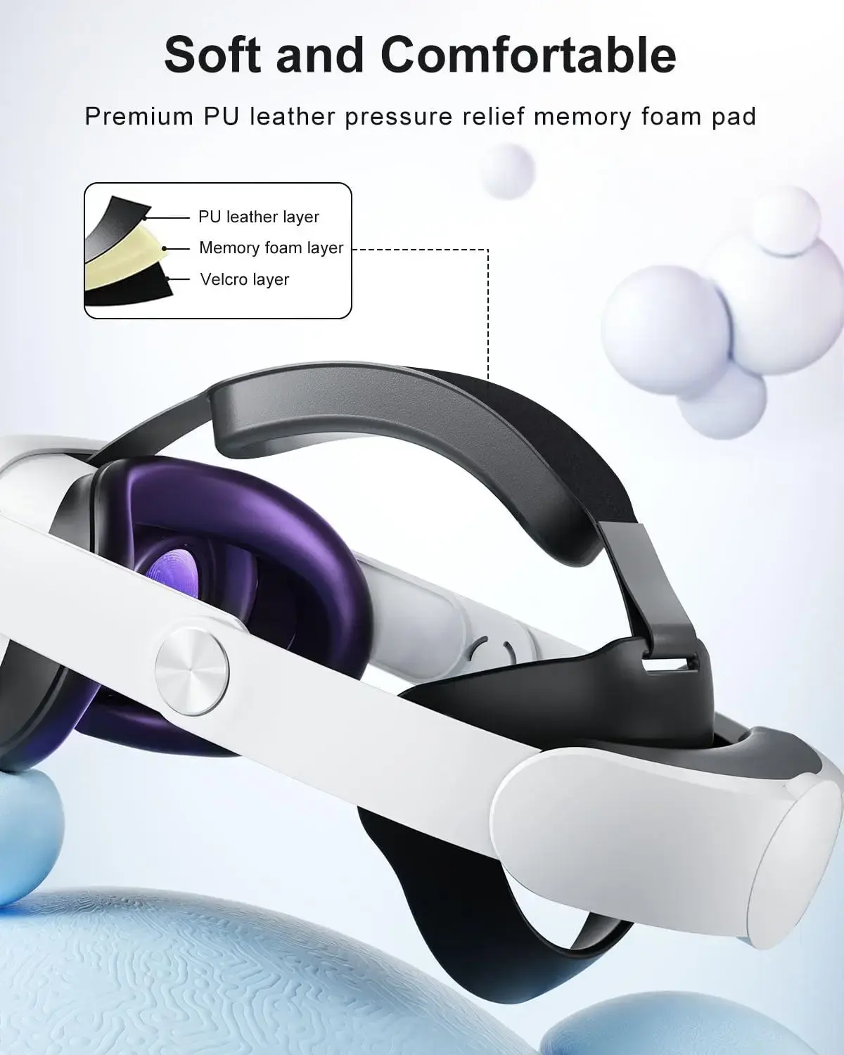 For Meta Quest 3s accessory VR game for Oculus Quest 3 headset with adjustable headband and portable power bank 10000mAh