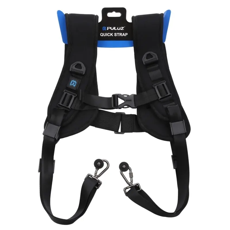PULUZ Quick Release Double Shoulder Harness Soft Pad Decompression Foam Strap Belt For DSLR Digital Cameras