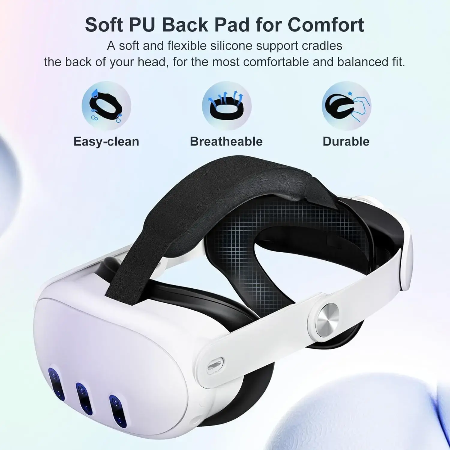 For Meta Quest 3s accessory VR game for Oculus Quest 3 headset with adjustable headband and portable power bank 10000mAh