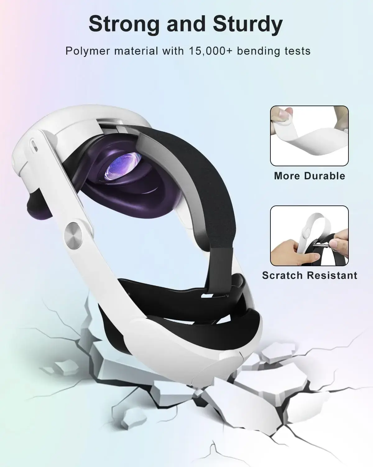 For Meta Quest 3s accessory VR game for Oculus Quest 3 headset with adjustable headband and portable power bank 10000mAh
