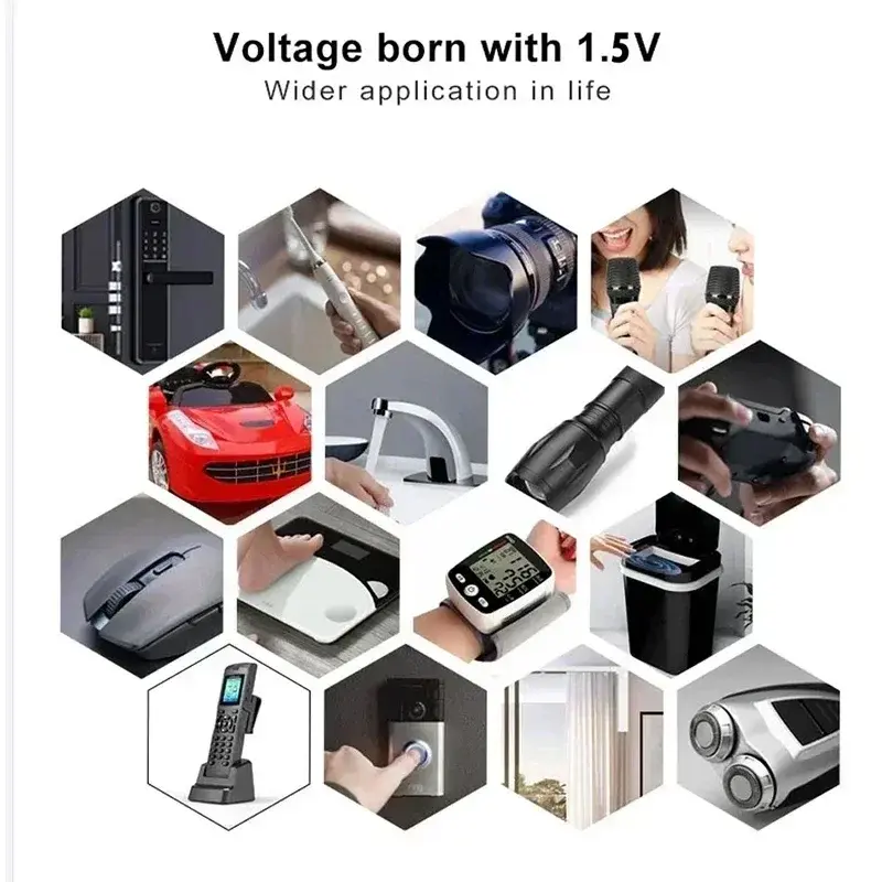 2025 New 1.5V AA USB Rechargeable Battery 12800 mAh Li-ion Battery for Remote Control Mouse Electric Toy Battery + Type-C Cable