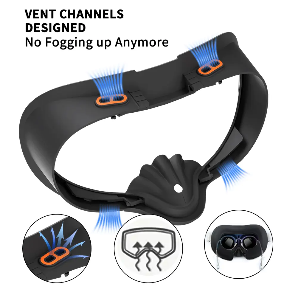 New Comfortable Adjustable Facial Replacement PU Leather Foam Bracket For Meta Quest 3S Interface Pad Cushion VR Accessories