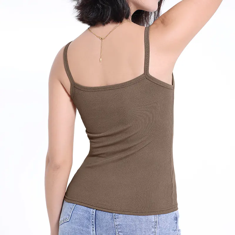 3/6 Pcs Ladies' Summer Korean Version Of Suspender Vest With Solid Color Foundation Joker Sexy Suspender Top Slim And Thin Teen