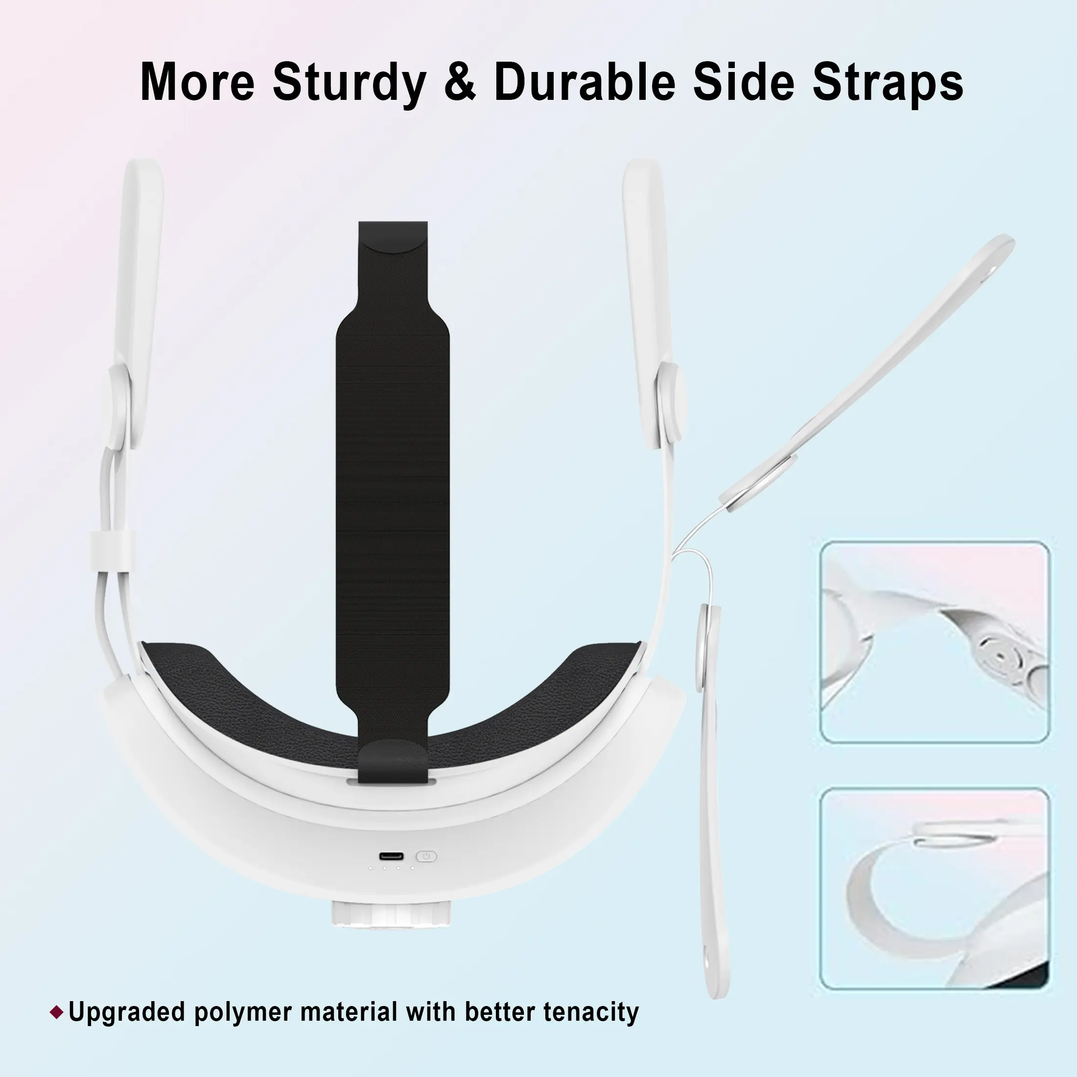 Adjustable Head Strap for Oculus Quest 2/3 VR Headset Charging Elite Strap 6000mAh Battery for Meta Oculus Quest 3S Accessories