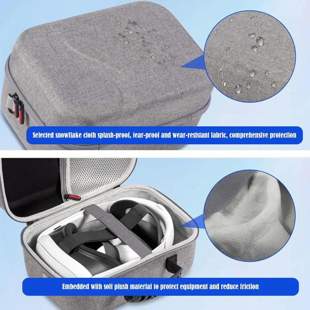 Carrying Case For BOBOVR M3 Pro BOBOVR S3 Pro Meta Quest 3 Kiwi Elite Head Strap VR and Controller Grips Travel Storage Case