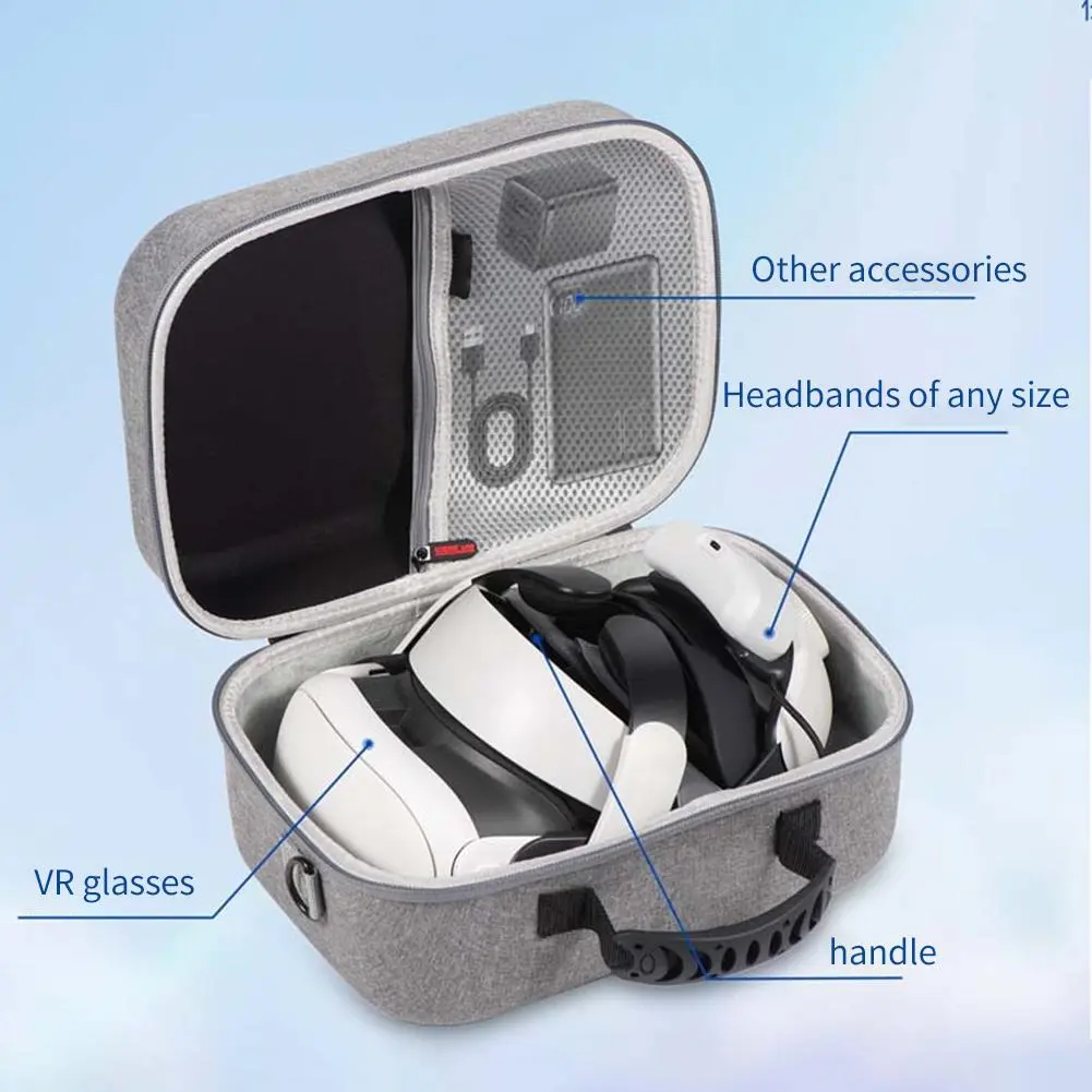 Carrying Case For BOBOVR M3 Pro BOBOVR S3 Pro Meta Quest 3 Kiwi Elite Head Strap VR and Controller Grips Travel Storage Case