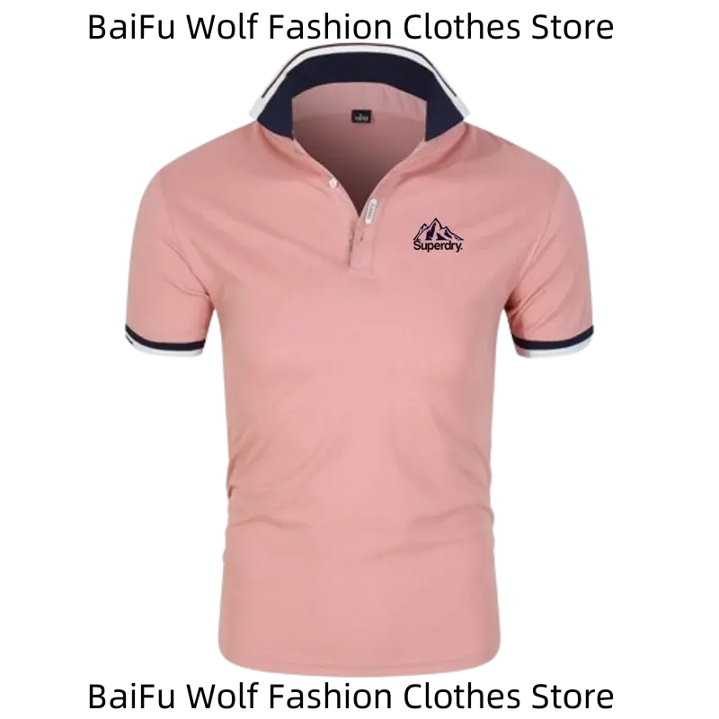 Golf Short Sleeve Summer Men Trend Short Sleeve Streetwear Quick-Drying Clothing Regular Business Tops Breathable POLO Shirt