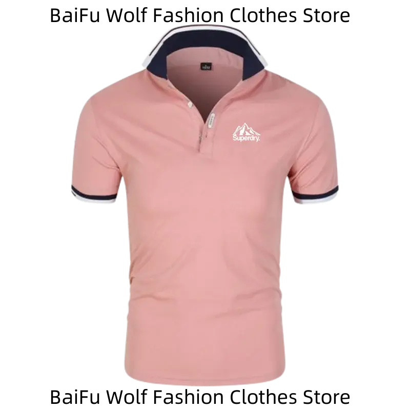 Golf Short Sleeve Summer Men Trend Short Sleeve Streetwear Quick-Drying Clothing Regular Business Tops Breathable POLO Shirt