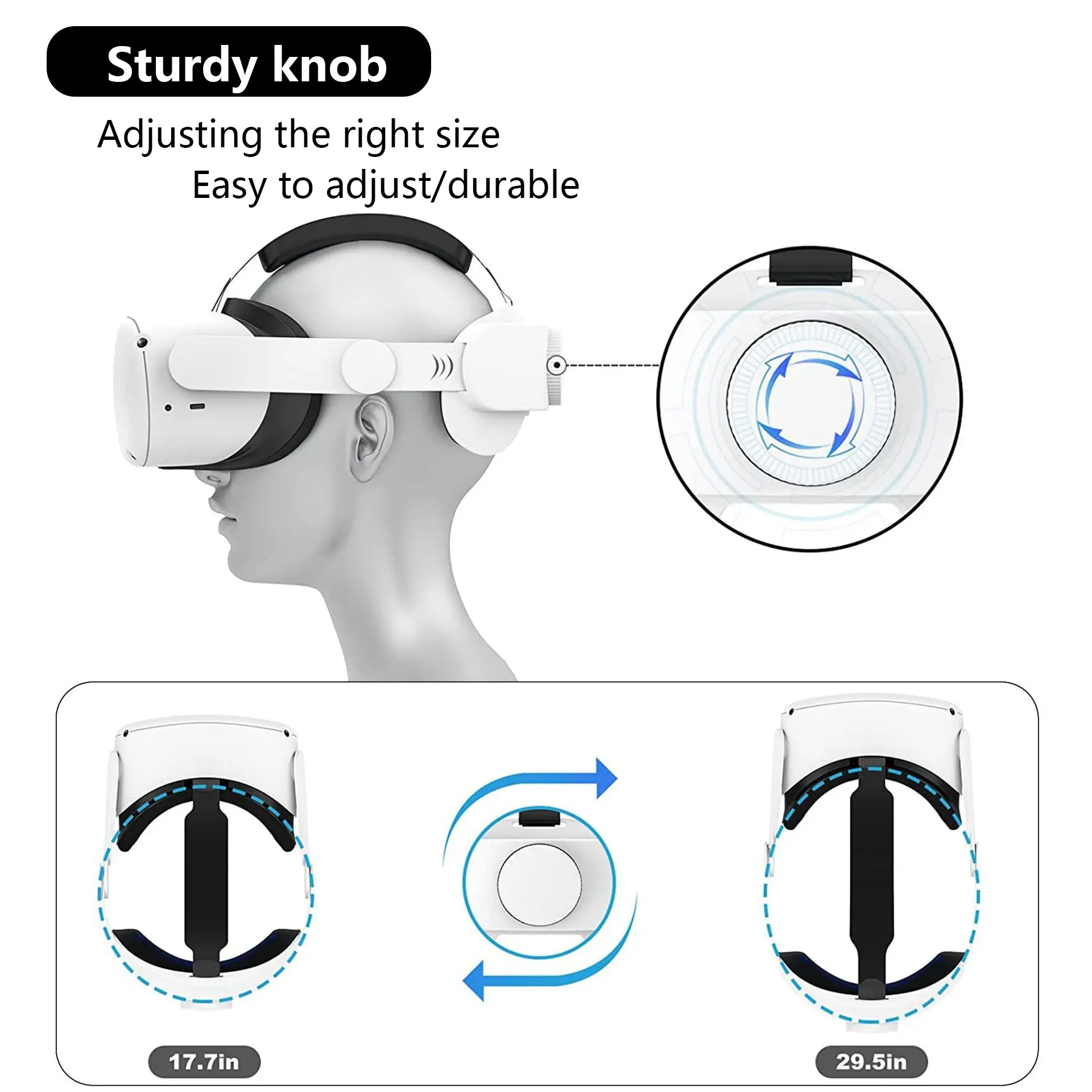 Design Head Strap Accessories Compatible With Quest 2, Elite Strap For Enhanced Support And Comfort,VR With Adjustable Headbands