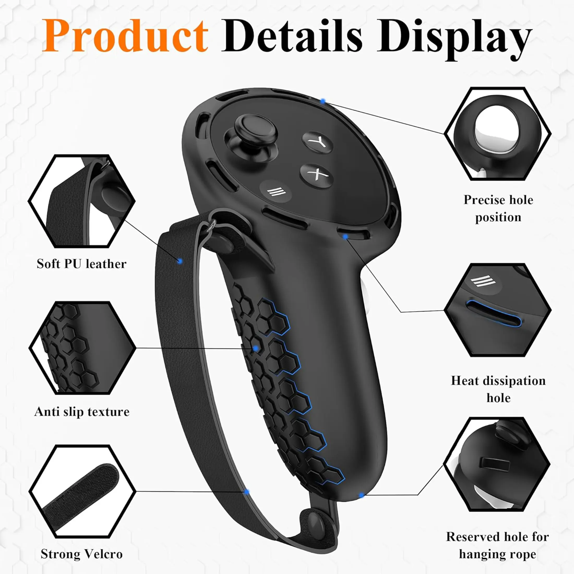 VR Accessories for Meta Quest 3, 4 in 1 Silicone Protective Case Set for Quest 3,Controller Grip Cover,VR Shell Cover,Face Cover