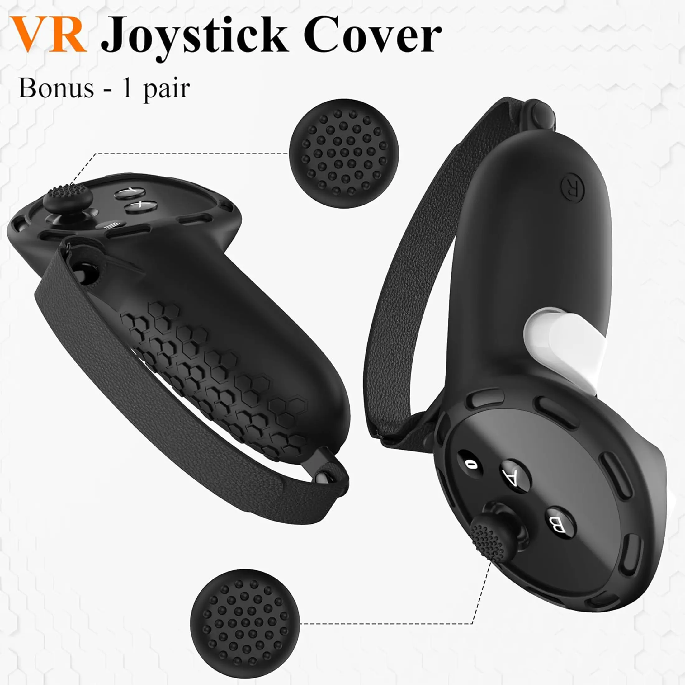 VR Accessories for Meta Quest 3, 4 in 1 Silicone Protective Case Set for Quest 3,Controller Grip Cover,VR Shell Cover,Face Cover