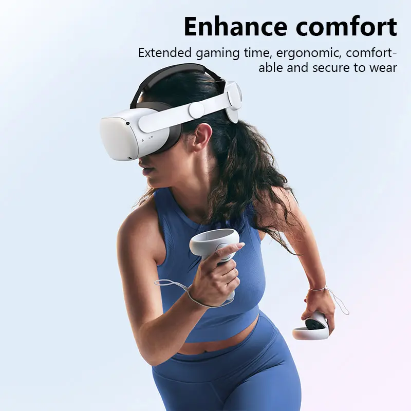 Compatible with Oculus Quest 2 Accessories Adjustable Head Strap Replacement for Enhanced Comfort Support and Gaming Immersion