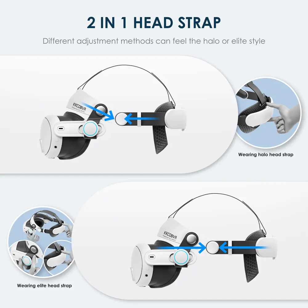 KKCOBVR Q3 Head Strap Compatible with Meta Quest 3/3S Enhanced Comfort Reduce Stress Elite Replacement Head Strap For Oculus 3