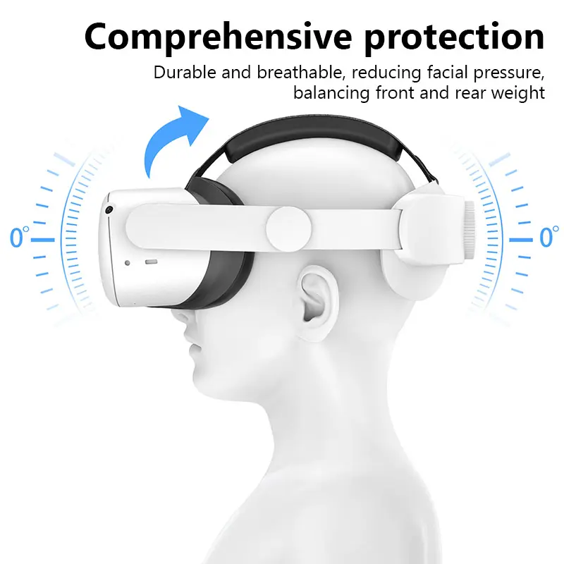 Compatible with Oculus Quest 2 Accessories Adjustable Head Strap Replacement for Enhanced Comfort Support and Gaming Immersion