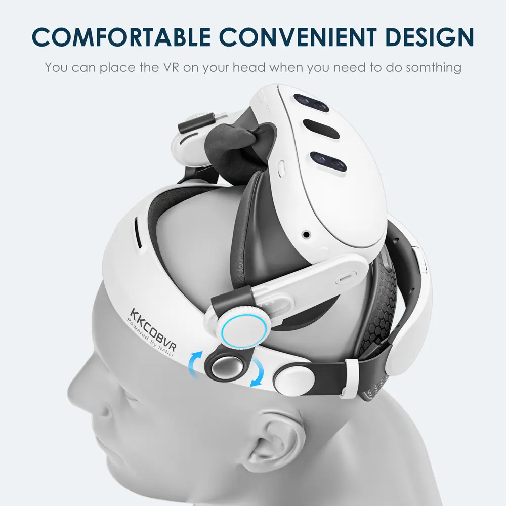 KKCOBVR Q3 Head Strap Compatible with Meta Quest 3/3S Enhanced Comfort Reduce Stress Elite Replacement Head Strap For Oculus 3
