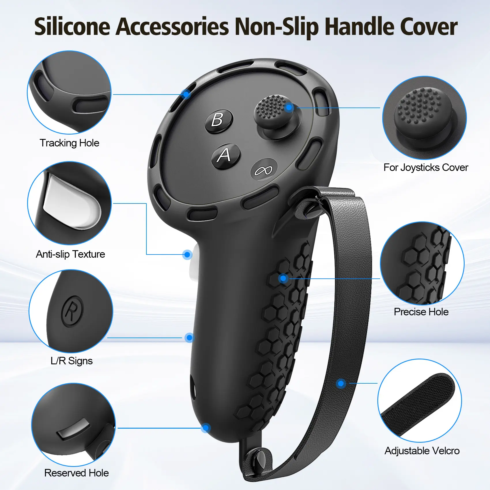 Compatible with Meta Quest 3S Accessories,VR Silicone face Cover, Shell Cover, Touch Controller Grip Cover,Protective Lens Cover