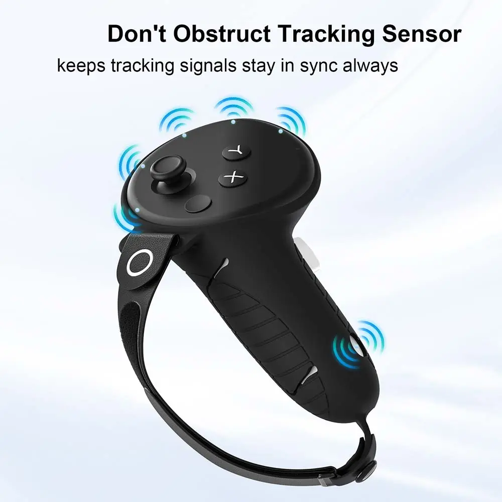 For Meta Quest 3/3S Controller Grips Handle Protector Silicone Protective Cover With Knuckle Strap VR Accessories