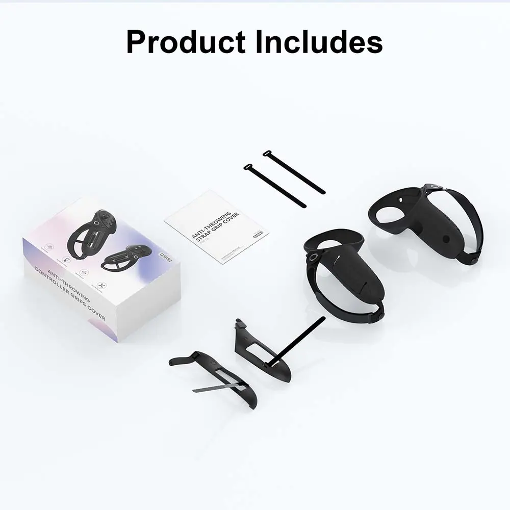 For Meta Quest 3/3S Controller Grips Handle Protector Silicone Protective Cover With Knuckle Strap VR Accessories