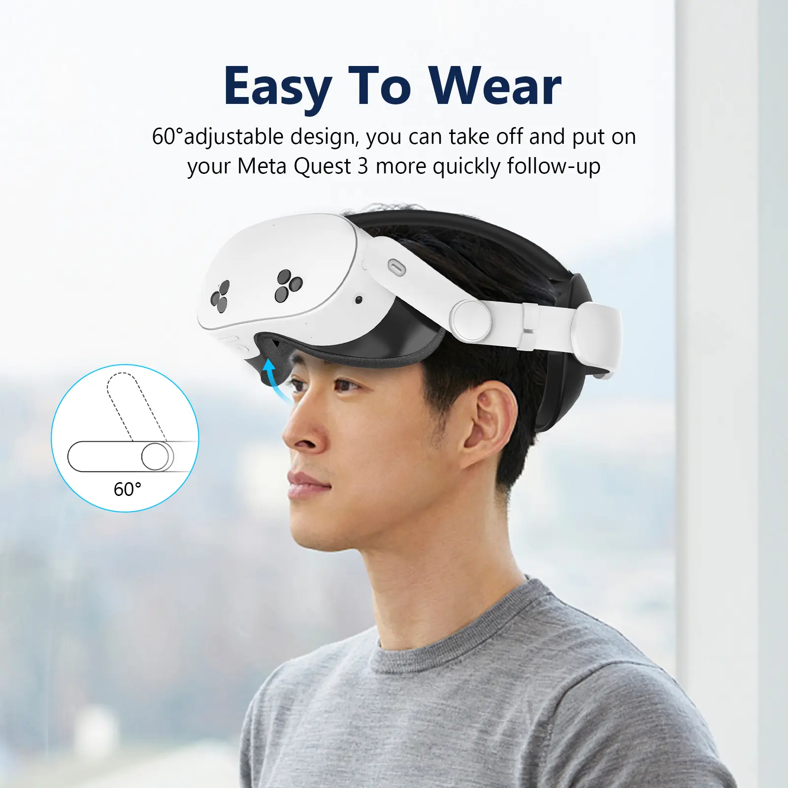 Upgraded Adjustable Head Strap For Meta Quest 3/3S Replacement Headband Elite Strap Headwear For Oculus Quest 3S VR Accessories