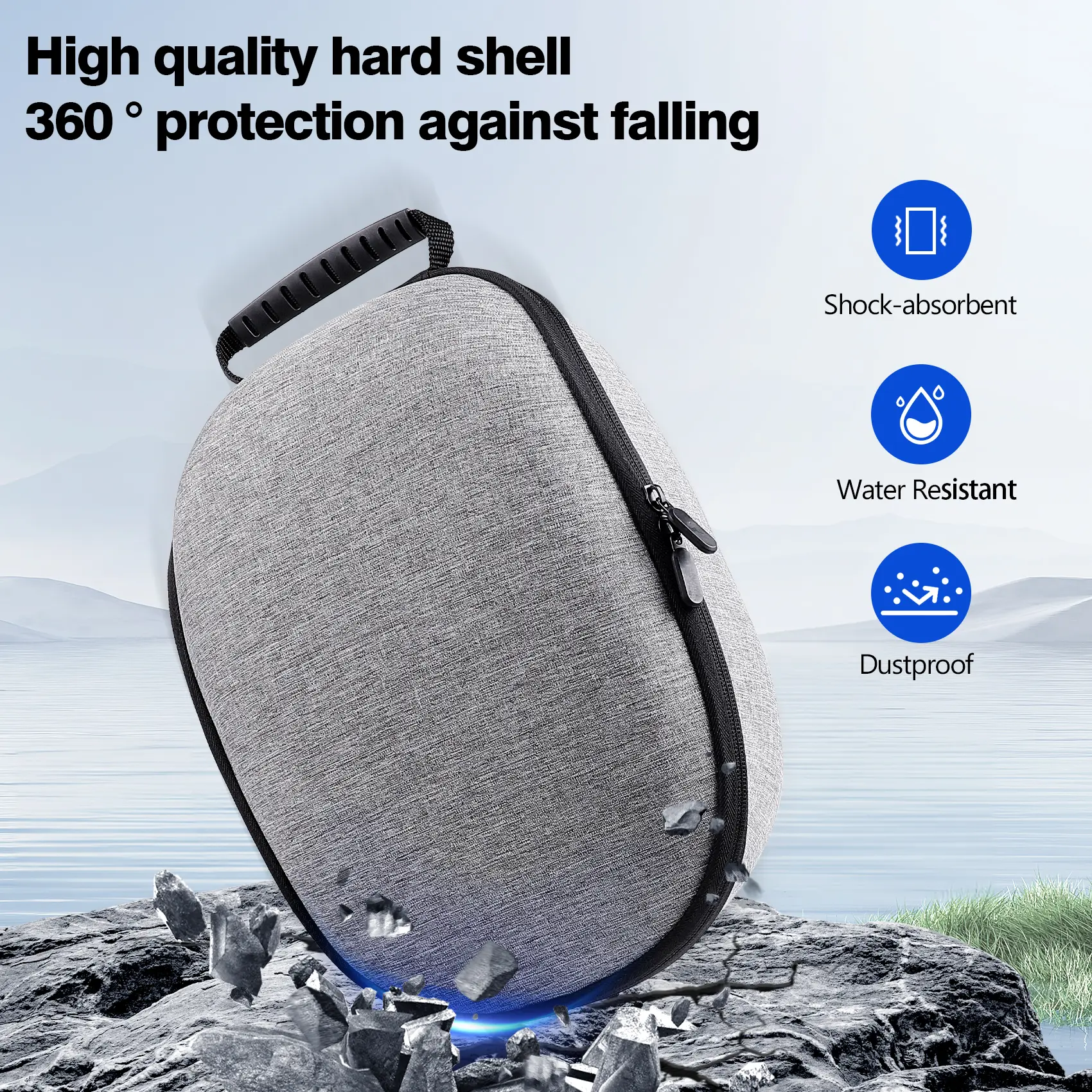HUADAI design Carrying Case Compatible with Meta Quest 3S/Quest 3/Quest 2