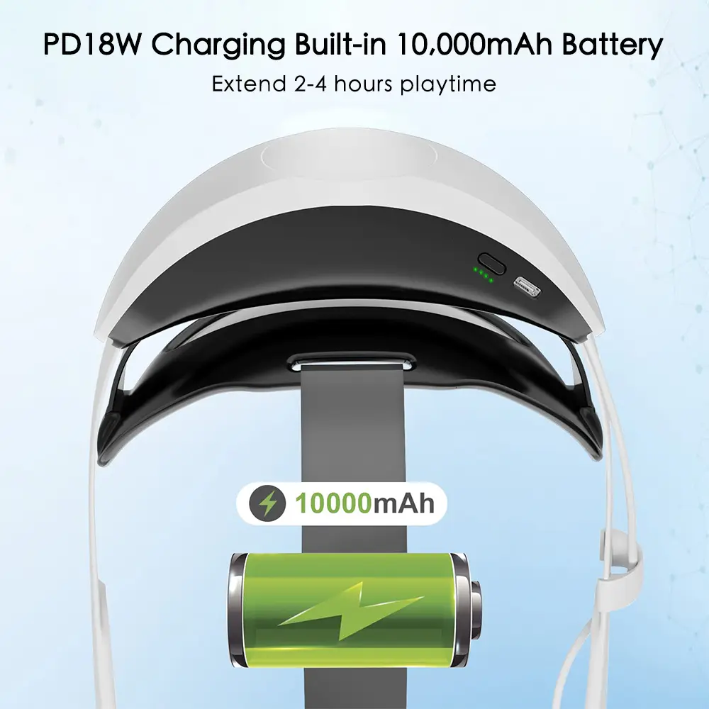 10000mAh Battery Head Strap For Meta Quest 3/3S Elite Strap Replacement 18W Fast Charging Adjustable Comfortable VR Accessories