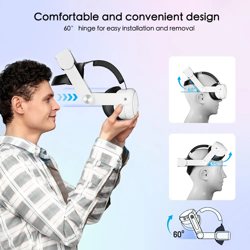10000mAh Battery Head Strap For Meta Quest 3/3S Elite Strap Replacement 18W Fast Charging Adjustable Comfortable VR Accessories